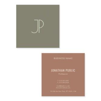 Square  Monogram Initial Elegant