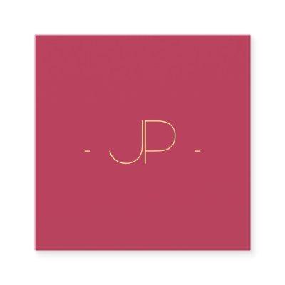 Square  Monogram Modern Professional