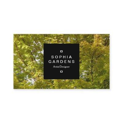 Square Label 01a - Trees in Autumn