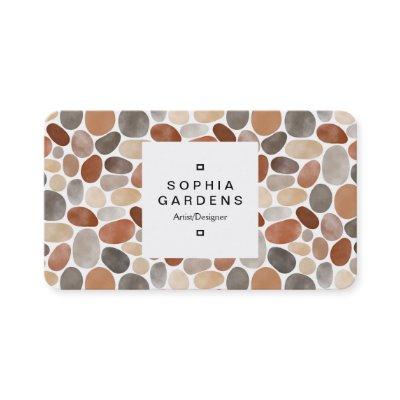 Square Label 03a - Watercolor Pebbles 230921
