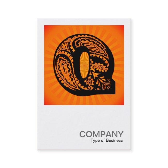 Square Monogram - Paisley Sunburst - Q