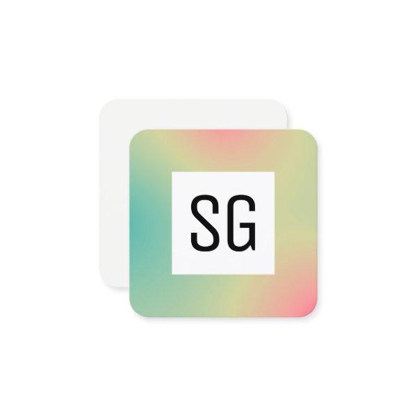 Square Panel - Initials - Gradient Square Square B Square