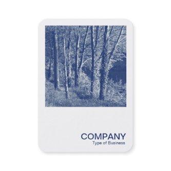 Square Photo 0592 - Trees by a River - Cyanotype