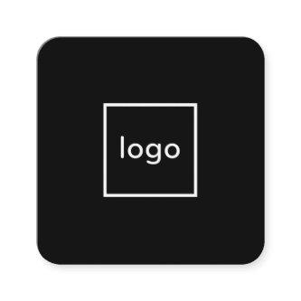 Square professional black add your custom logo square