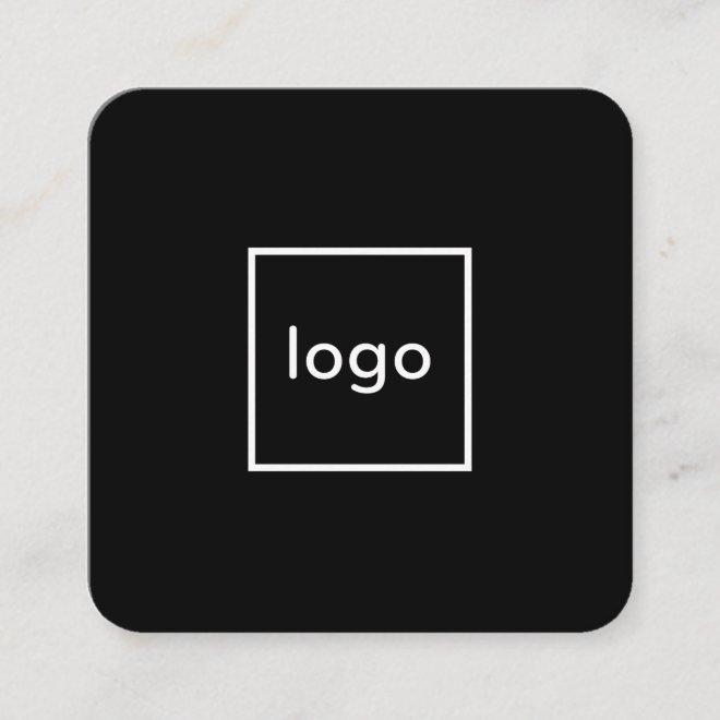 Square professional black add your custom logo square