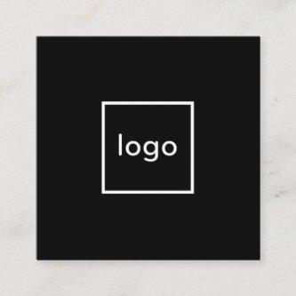 Square professional black add your custom logo square