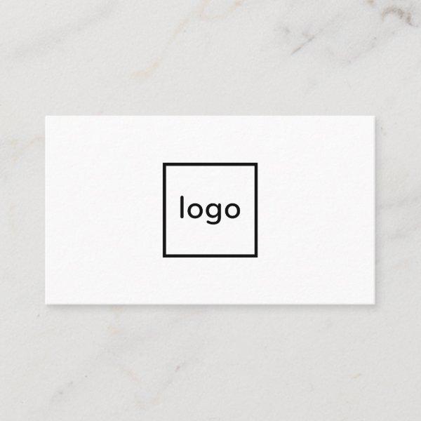 Square professional white add your custom logo