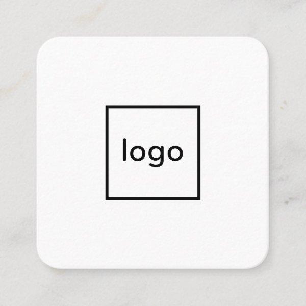 Square professional white add your custom logo square