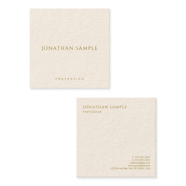 Square Template Modern  Gold Text