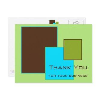Squares Thank You Postcard