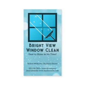 Squeegee Cleaning Glass Window
