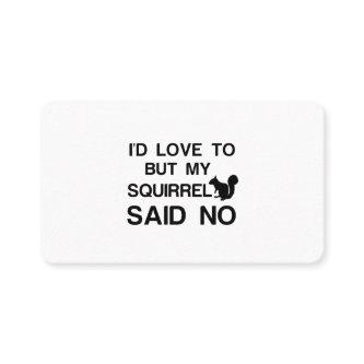 SQUIRREL SAID NO