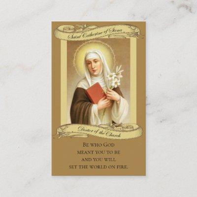St. Catherine of Siena Holy Card