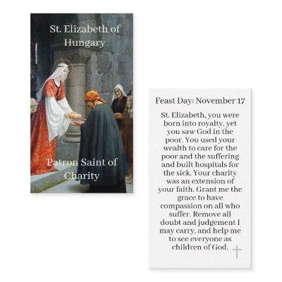 St. Elizabeth of Hungary Customizable Prayer Card