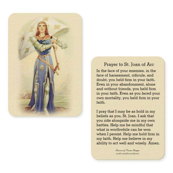 St. Joan of Arc Flag Soldier Catholic Holy Card