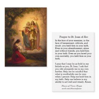 St. Joan of Arc  Michael Catherine Holy Card