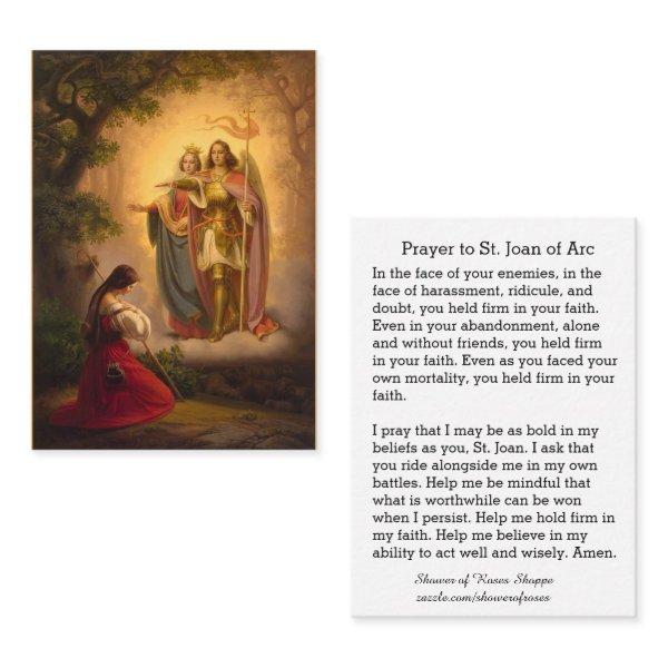 St. Joan of Arc  Michael Catherine Holy Card