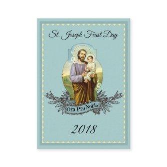 St. Joseph Feast Day Memorare Prayer Holy Card