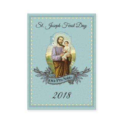 St. Joseph Feast Day Memorare Prayer Holy Card