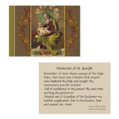 St. Joseph Memorare Holy Card