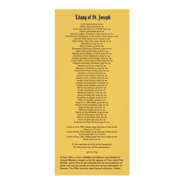 St. Joseph, Protector of the Church, with Litany Rack Card