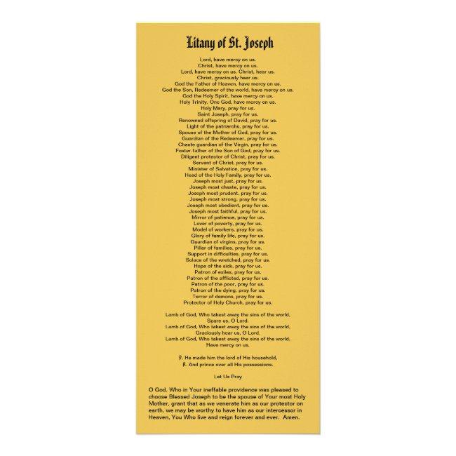St. Joseph, Protector of the Church, with Litany Rack Card