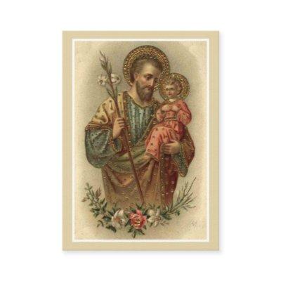 St. Joseph Wedding Favor Prayer Card Religious