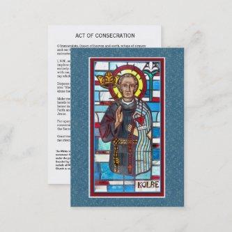 St. Maximilian Kolbe Immaculata Prayer Holy Card