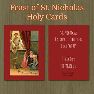 St. Nicholas of Myra Bishop Holy Cards