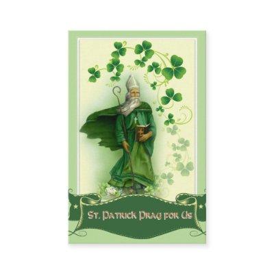 St. Patrick's  Holy Card with Beautiful Prayer