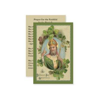 St. Patrick's  Holy Card with Irish Prayer