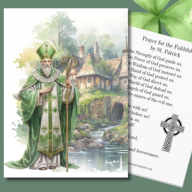 St. Patrick's Irish Ireland Holy Prayer Card