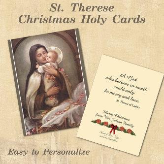 St. Therese Catholic Christmas Holy Card Prayer