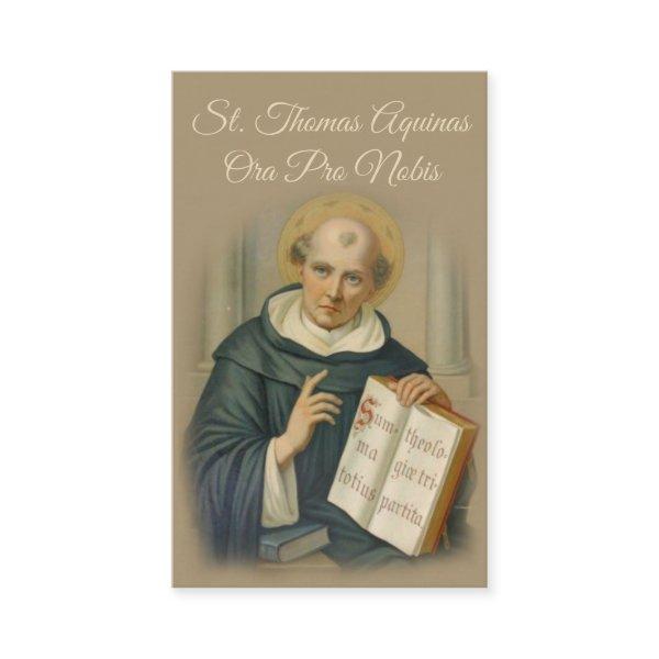 ST. THOMAS AQUINAS PRAYER HOLY CARD