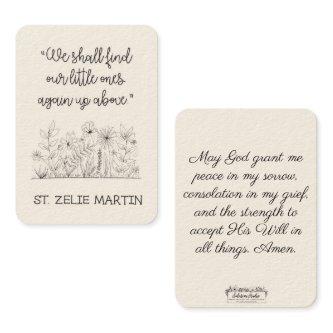 St. Zelie Martin Consolation Miscarriage Holy Card
