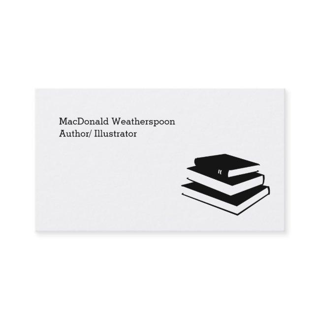 Stack of Books Author Writer Custom
