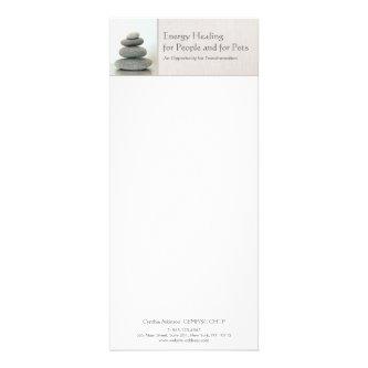 Stacked Zen Stones Holistic Health and Wellness Rack Card