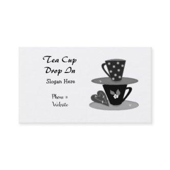Stacking Teacups  Black and White