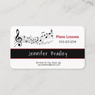 Staff Musical Notes, Piano Teacher