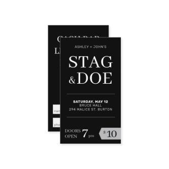 Stag and Doe Tickets modern classic party
