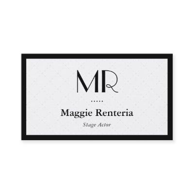 Stage Actor - Clean Stylish Monogram