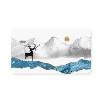 *~* Stage Buck Antler Deer Mountain Stream Sun