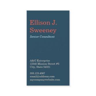 Standard navy blue professional bold type design