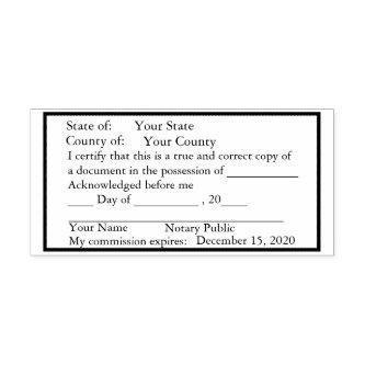 Standard Notary Public Copy Stamp
