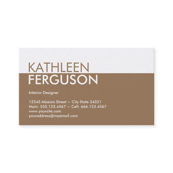 Standard two tone color block brown professional