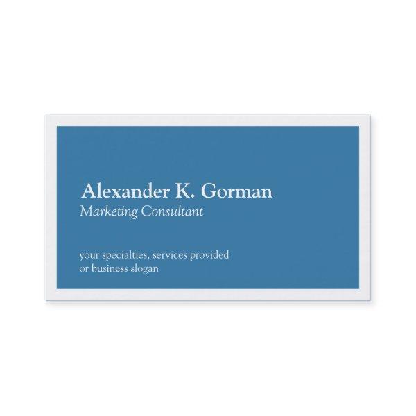 Standard white border solid colbalt blue classic