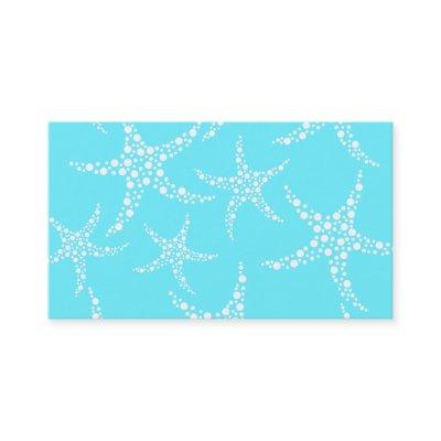 Starfish Pattern in Turquoise and White.