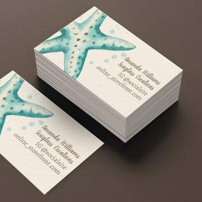 Starfish Watercolor Trendy Paint Speckle Coastal