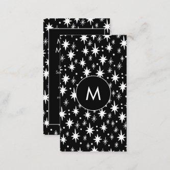 Starry Night Cool Minimalist Elegant Logo Initials
