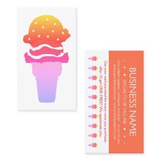 stars and stripes ice cream loyalty punch card